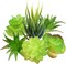 Fake Succulent Plants, 6pcs Mini Green Succulent Plants Faux, Artificial Succulents Plants for DIY Crafting Home Floral Wall Office Decoration (excluding pots)